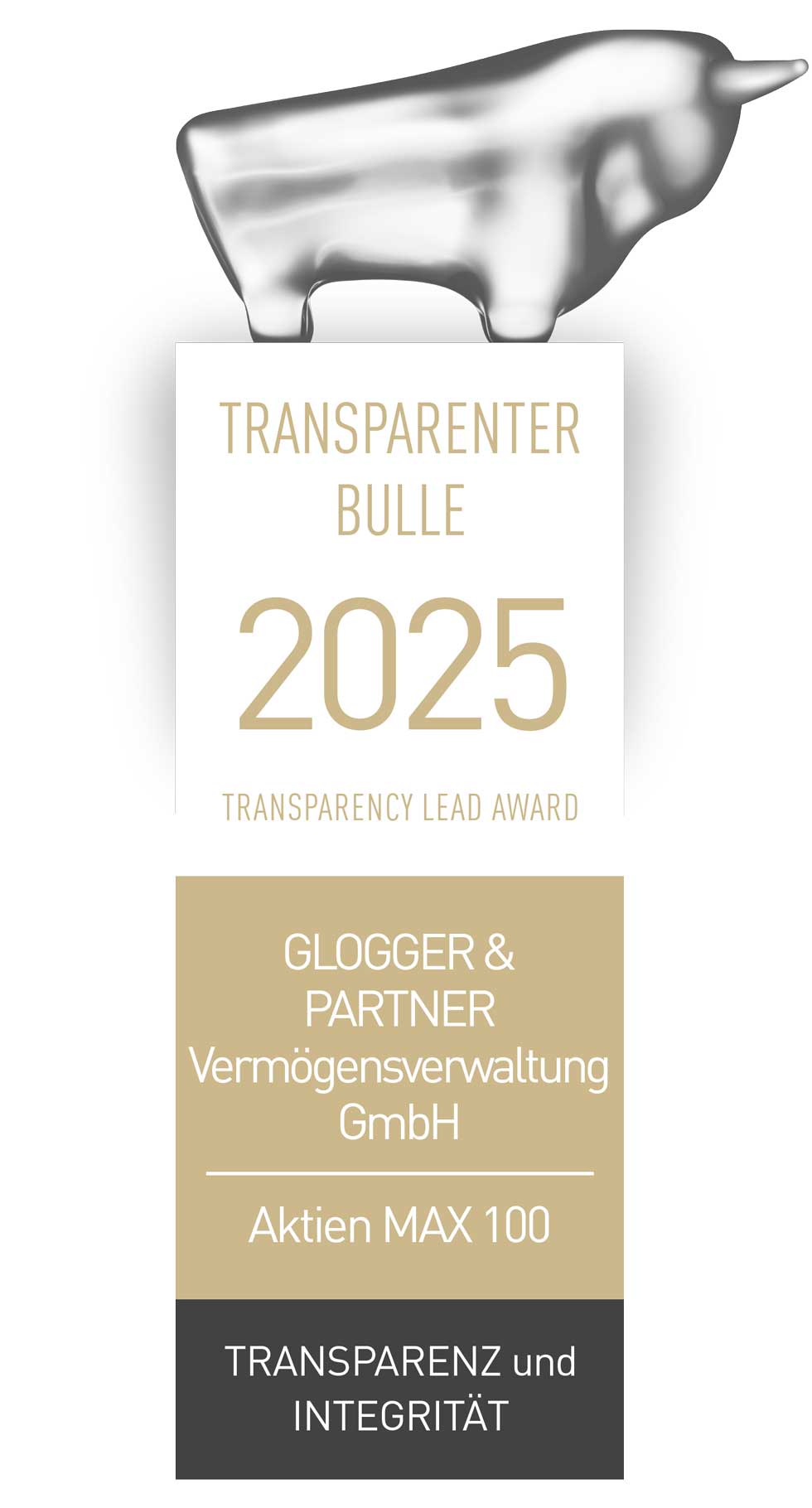 Glogger und Partner Vermögensverwaltung Auszeichnung Transparenter Bulle