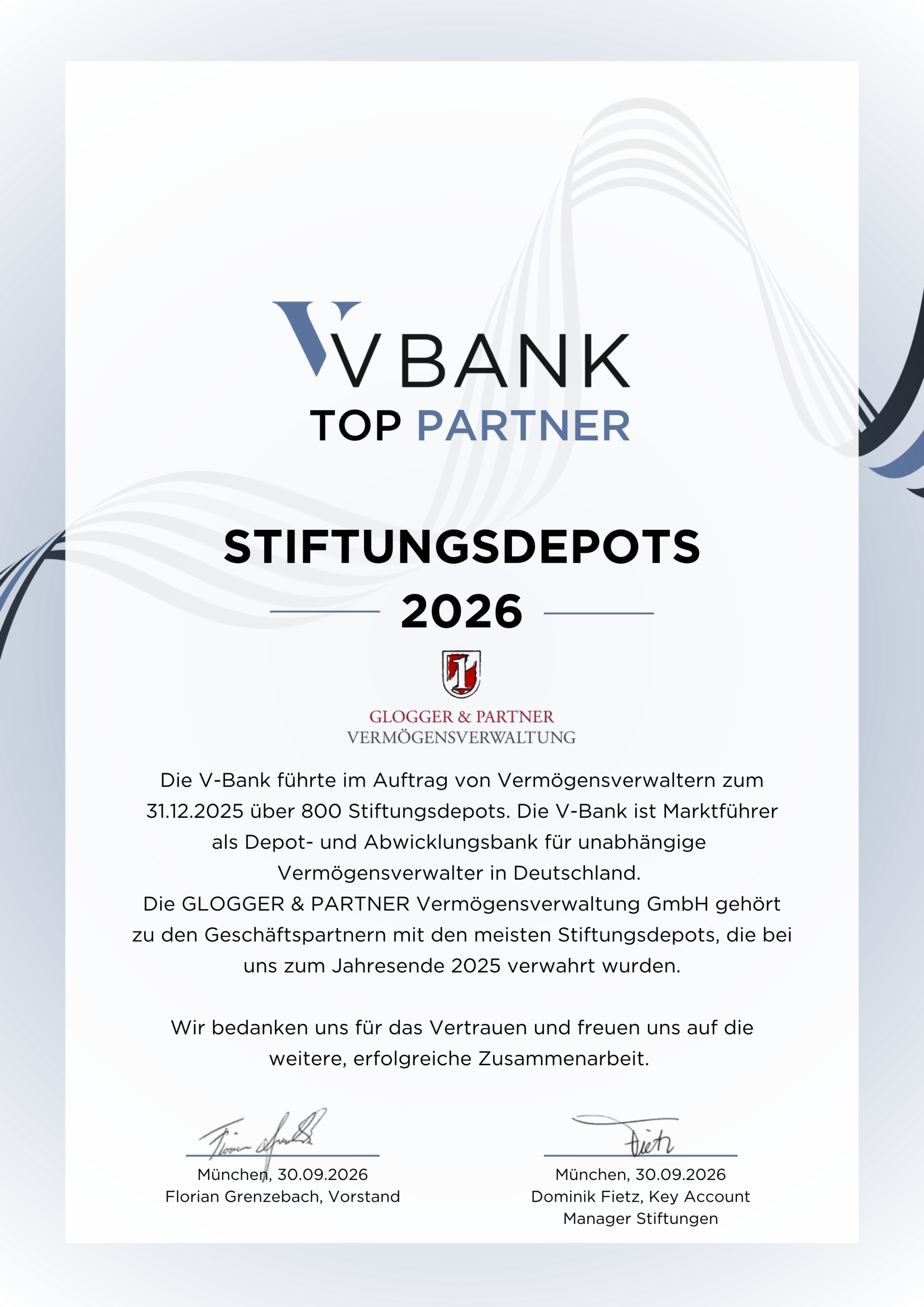 GLOGGER & PARTNER Vermögensverwaltung GmbH Glogger und Partner Vermögensverwaltung Bundesverband Deutscher Stiftungen